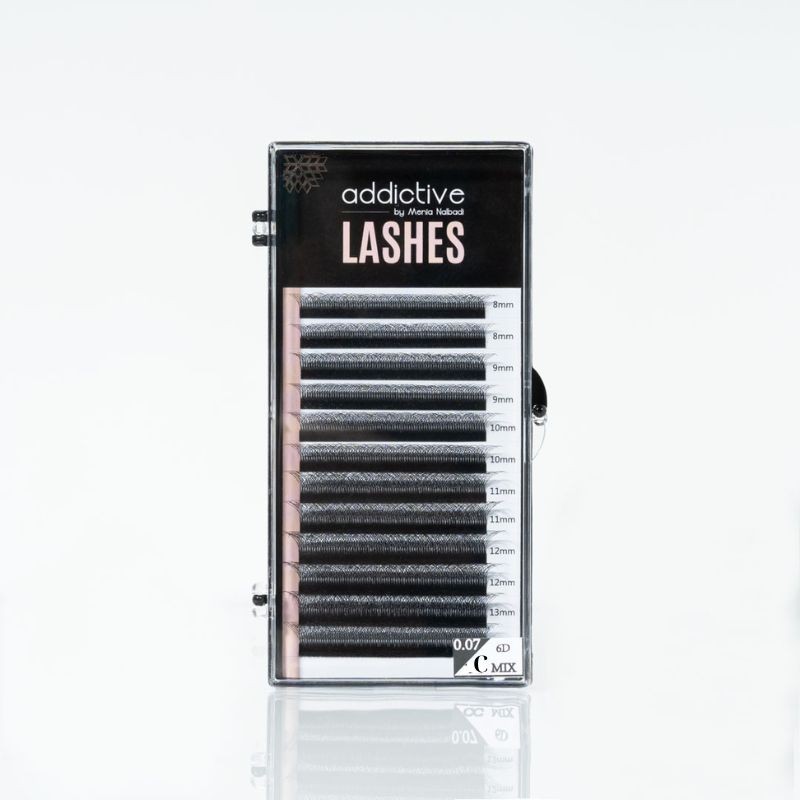 Βλεφαρίδες 6D C Mix 0,07 8-13mm Addictive, Ozel Beauty Pro