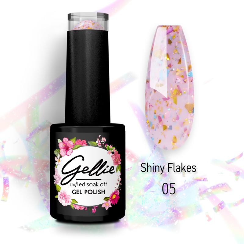 Ημιμόνιμο Βερνίκι Shiny Flakes 5 Gellie