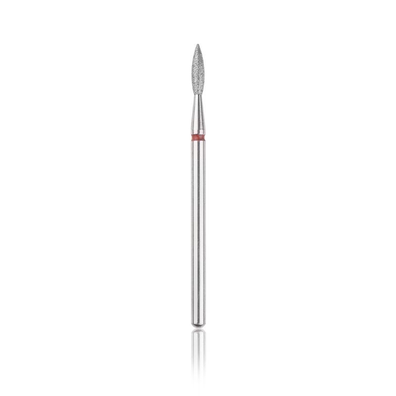 Διαμαντόφρεζα Φλόγα 2,3mm με Κόκκινο Κρίκο - Ozel Beauty Pro