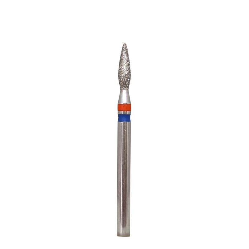 Διαμαντόφρεζα Φλόγα Twin Μπλέ & Κόκκινο Κρίκο 2,3mm 8mm - Kmiz, Ozel Beauty Pro